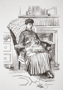 Een hoek van het interieur, illustratie uit 